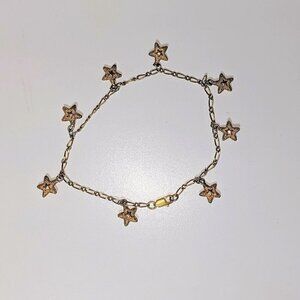 Star or Starfish Gold Chain Bracelet or Anklet